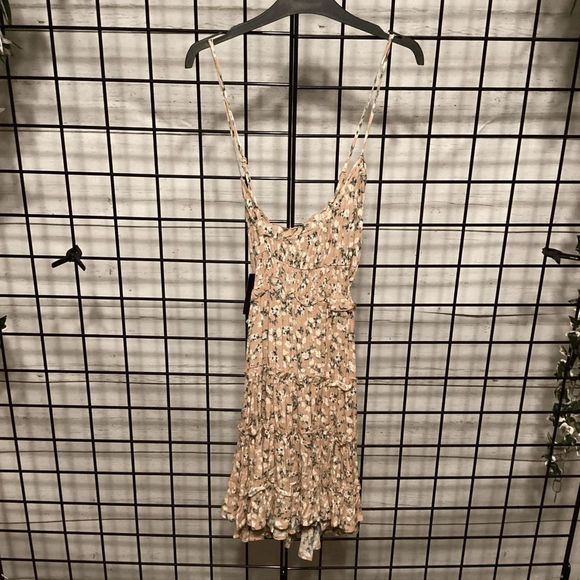 Mini V-Neck Spaghetti Strap Dress B265 - Picture 3 of 3